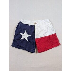 Chubbies Men's Texas State Flag Shorts Red, White, Blue Size M Boomshakalaka